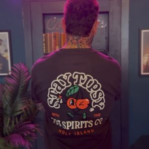 STAY TIPSY Washed Black Tee